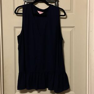 Lilly Pulitzer Midnight Blue Sleeveless Blouse